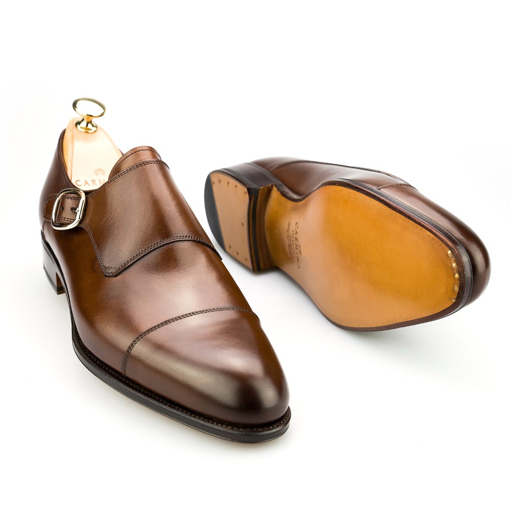 MONK STRAP IN BROWN VEGANO | CARMINA