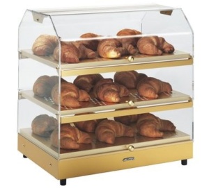 Expositor inox/metacrilato 3 niveles 51cm