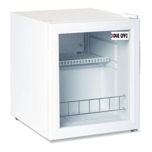 Nevera frigorífica sobremostrador blanca puerta cristal 46 litros