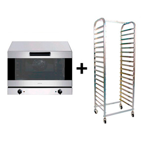 Pack Horno Smeg 142XM + Carro Bandejero 20 bandejas