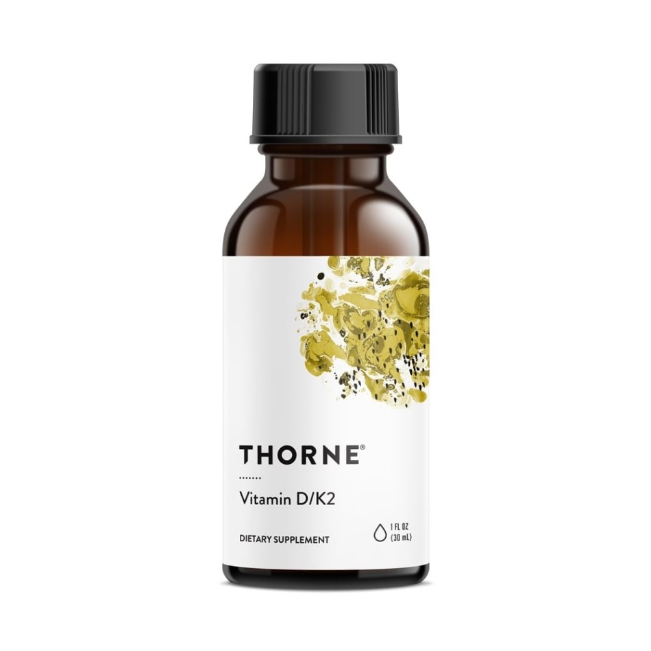 THORNE RESEARCH VITAMINA D + K2 líquida, 30 ML 