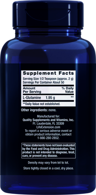 L-GLUTAMINA POLVO 100 GRAMOS LIFE EXTENSION 1