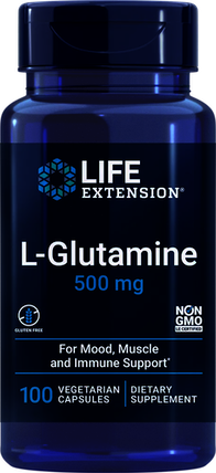 L-GLUTAMINA, 500 MG 100 CAP LIFE EXTENSION