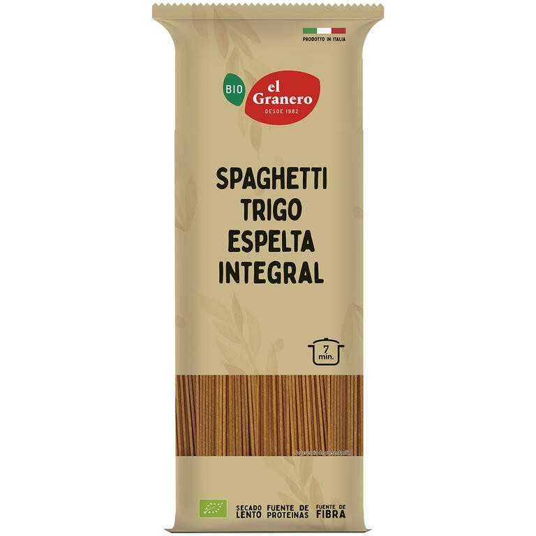ESPAGUETIS DE TRIGO ESPELTA INTEGRAL BIO, 500 g EK GRANERO