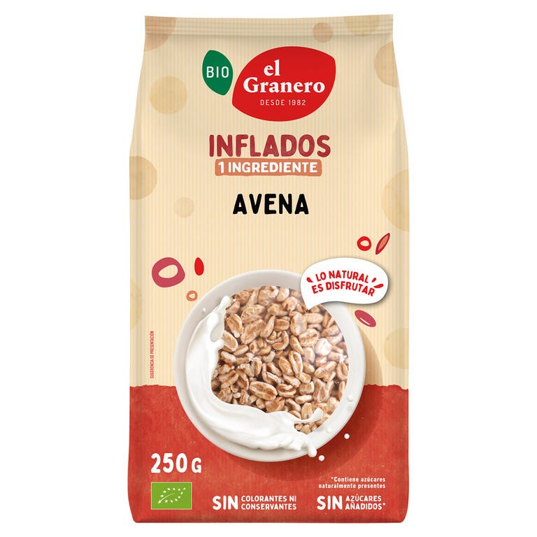 AVENA INFLADA BIO 250 GR EL GRANERO