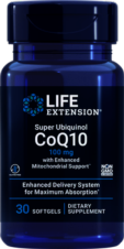 SUPER UBIQUINOL COQ10 CON APOYO MITOCONDRIAL MEJORADO, 100 MG 30 CAP LIFE EXTENSION