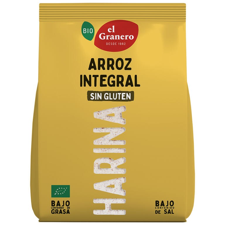 HARINA DE ARROZ INTEGRAL SIN GLUTEN BIO 500 GR GRANERO INTEGRAL