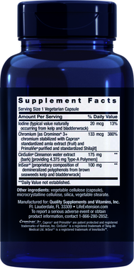 CINSULIN CON INSEA2 Y CROMINEX 3+, 90 CAP VEGET LIFE EXTENSION 1