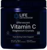 VITAMINA C EFERVESCENTE CON CRISTALES DE MAGNESIO 180 GR LIFE EXTENSION