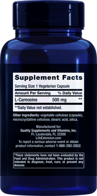 CARNOSINA 60 CAPS LIFE EXTENSION 1