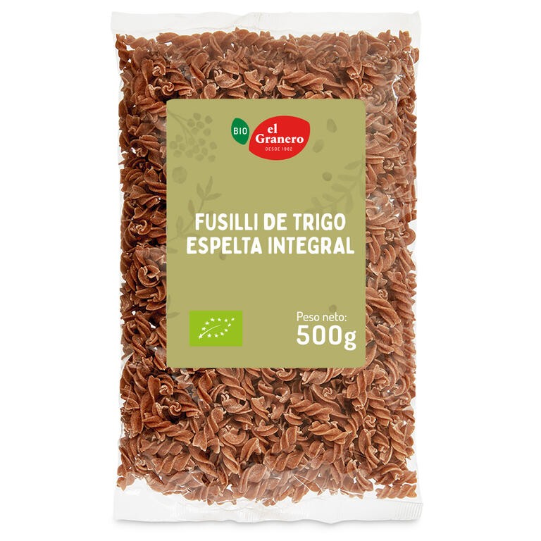 FUSILLI DE TRIGO ESPELTA INTEGRAL BIO, 500 g EK GRANERO