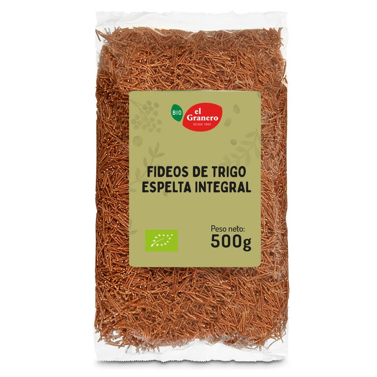FIDEOS DE TRIGO ESPELTA INTEGRAL BIO, 500 g EK GRANERO