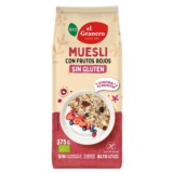 MUESLI CON FRUTOS ROJOS SIN GLUTEN BIO, 375 g EL GRANERO