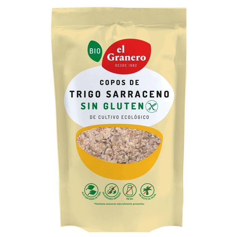 COPOS DE TRIGO SARRACENO SIN GLUTEN BIO, 450 g EL GRANERO