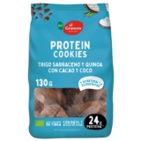 COOKIES PROTEIN CACAO Y COCO BIO, 130 g EL GRANERO
