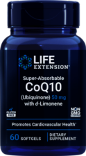 UBIQUINONA COQ10 CON D-LIMONENO SUPERABSORBIBLE 50 MG 60 CÁPSULAS LIFE EXTENSION