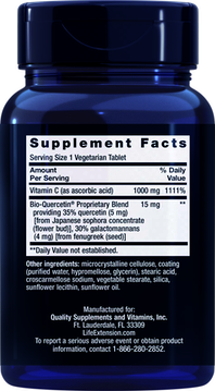 VITAMINA C CON QUERCETINA, 1000 MG 60 CAPS LIFE EXTENSION 1