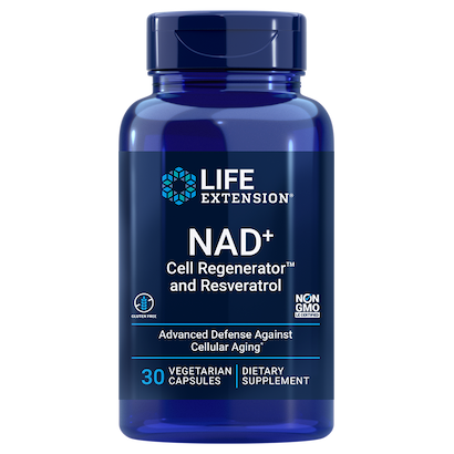 NAD + Cell Regenerator ™ y resveratrol 30 CAPS LIFE EXTENSION