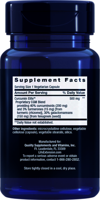 EXTRACTO DE CURCUMA CURCUMIN ELITE ™ 60 CÁPSULAS LIFE EXTENSION 1