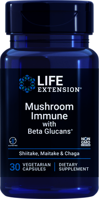 HONGOS INMUNE CON BETAGLUCANOS (Mushroom Immune with Beta Glucans) 30 CAPS LIFE EXTENSION