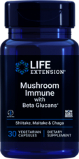 HONGOS INMUNE CON BETAGLUCANOS (Mushroom Immune with Beta Glucans) 30 CAPS LIFE EXTENSION