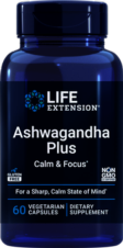 ASHWAGANDA PLUS CALM & FOCUS 60 CAPS LIFE EXTENSION