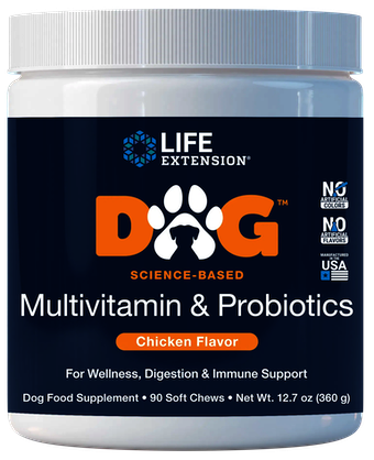 DOG Multivitamin & Probiotics 90 SNACKS LIFE EXTENSION