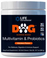 DOG Multivitamin & Probiotics 90 SNACKS LIFE EXTENSION