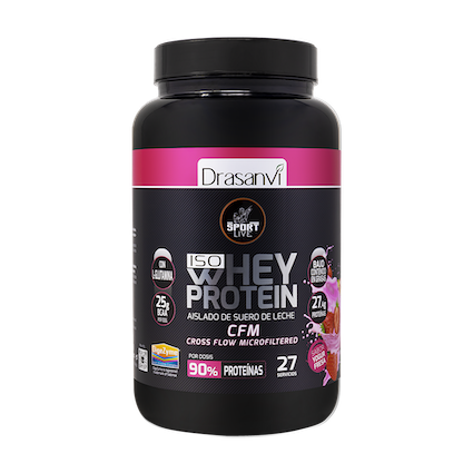 WHEY PROTEIN AISLADO YOGUR DE FRESA 800 g SPORT LIVE DRASANVI