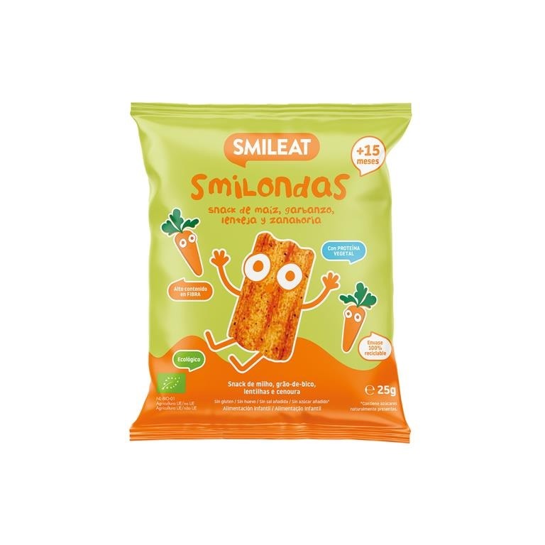 SMILONDAS ZANAHORIA BIO, 25 g SMILEAT
