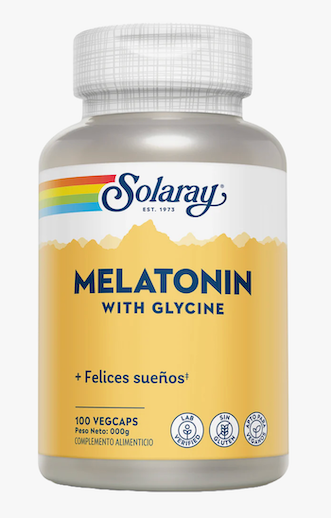 MELATONINA CON GLICINA - 100 VEGCAPS SOLARAY