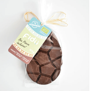 HUEVO DE PASCUA DE CHOCOLATE SIN ALERGENOS BIO 100 GR FIDU