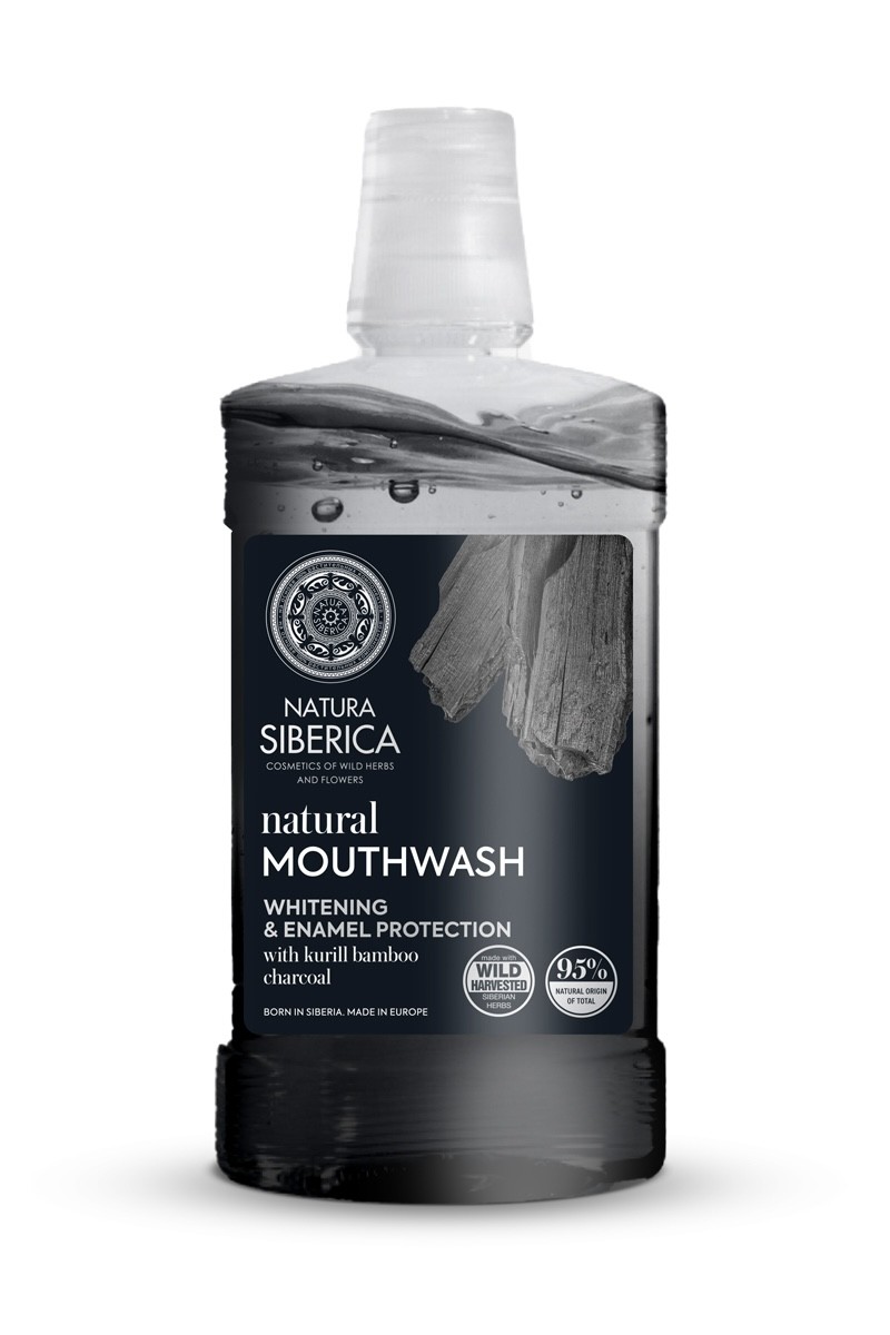 ENJUAGUE BUCAL NATURAL, CARBON DE BAMBU DE KURIL, 520 ML NATURA SIBERICA
