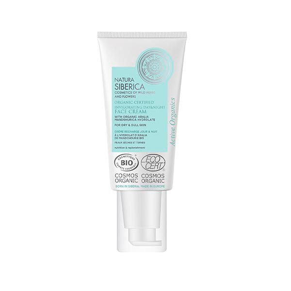 CREMA DE DÍA Y NOCHE FACIAL VIGORIZANTE PARA PIEL SECA Y APAGADA ORGANICA , 50 ML NATURA SIBERICA