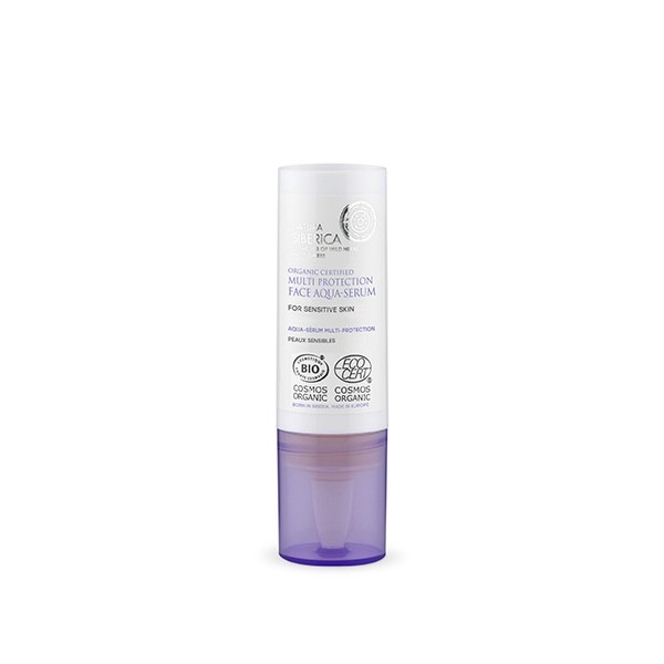 AQUA-SERUM FACIAL MULTIPROTECCION ORGANICO PARA PIEL SENSIBLE, 15 ML NATURA SIBERICA