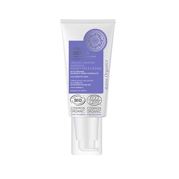CREMA DE NOCHE FACIAL CALMANTE CERTIFICADA ORGÁNICA PARA PIEL SENSIBLE, 50 ML NATURA SIBERICA