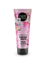 CREMA-ACONDICIONADOR PARA MANOS Y UÑAS CEREZA Y LOTO, 75 ml ORGANIC SHOP