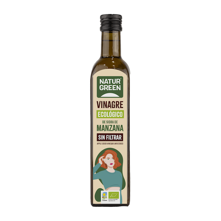 VINAGRE DE SIDRA DE MANZANA SIN FILTRAR BIO 500 ml NATURGREEN