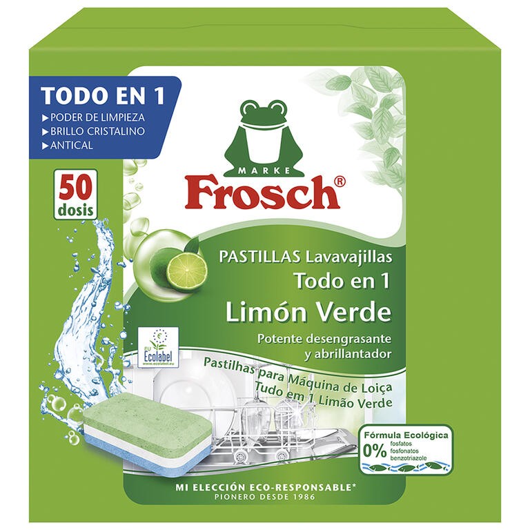 PASTILLAS LAVAVAJILLAS LIMON ECO, 50 UDS FROSCH