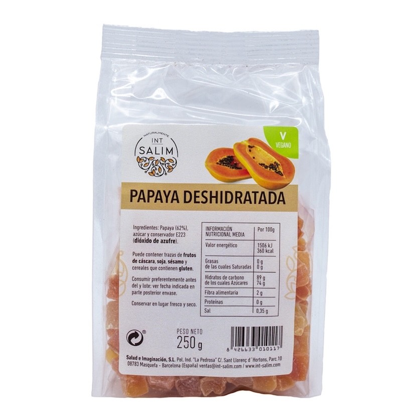 PAPAYA DESHIDRATADA INTSALIM 250 GR