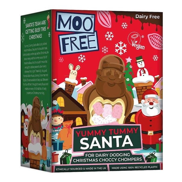 PAPA NOEL DE CHOCOLATE SIN GLUTEN, 100 g MOO FREE