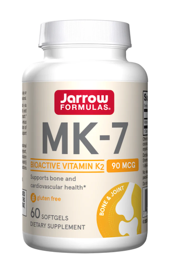 JARROW FPRMULAS, MK-7 Vitamin K2 as MK-7 Softgels, 90 mcg, 60 CAPS