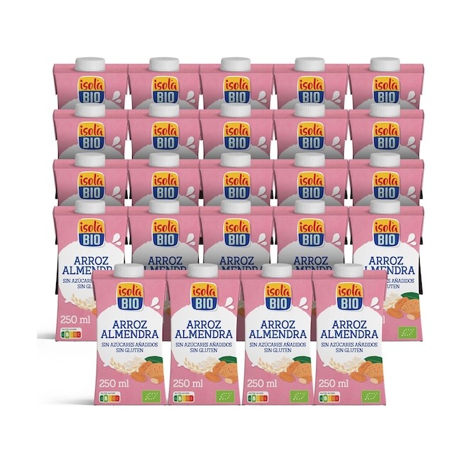 PACK X24 BEBIDA MINI DE ARROZ Y ALMENDRAS BIO 250 ML ISOLA BIO