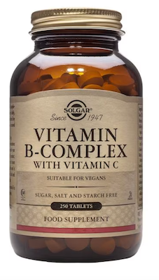 B-COMPLEX con VITAMINA C. Comprimidos.250 SOLGAR
