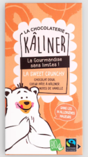 TABLETA SWEET CRUNCHY, CHOCOLATE SUAVE RELLENO ECOLÓGICO Kâliner BIO 100 GR