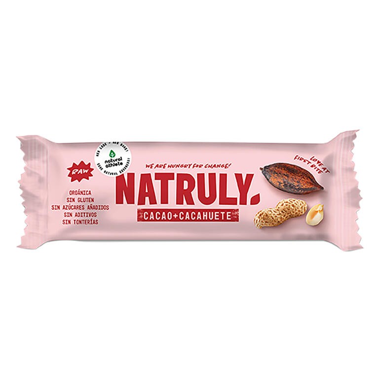 BARRITA RAW - CACAO Y CACAHUETE | BIO 40 GR NATRULY