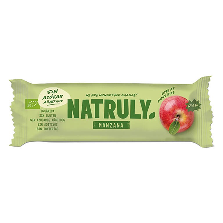 BARRITA RAW MANZANA BIO, 40 GR NATRULY