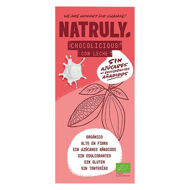 CHOCOLICIOUS - CON LECHE 85G NATRULY