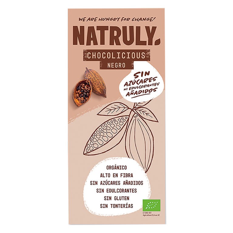 CHOCOLICIOUS - NEGRO 85 GR NATRULY