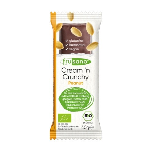 CREAM 'N CRUNCHY: Barrita de cacahuete 40 GR FRUSANO